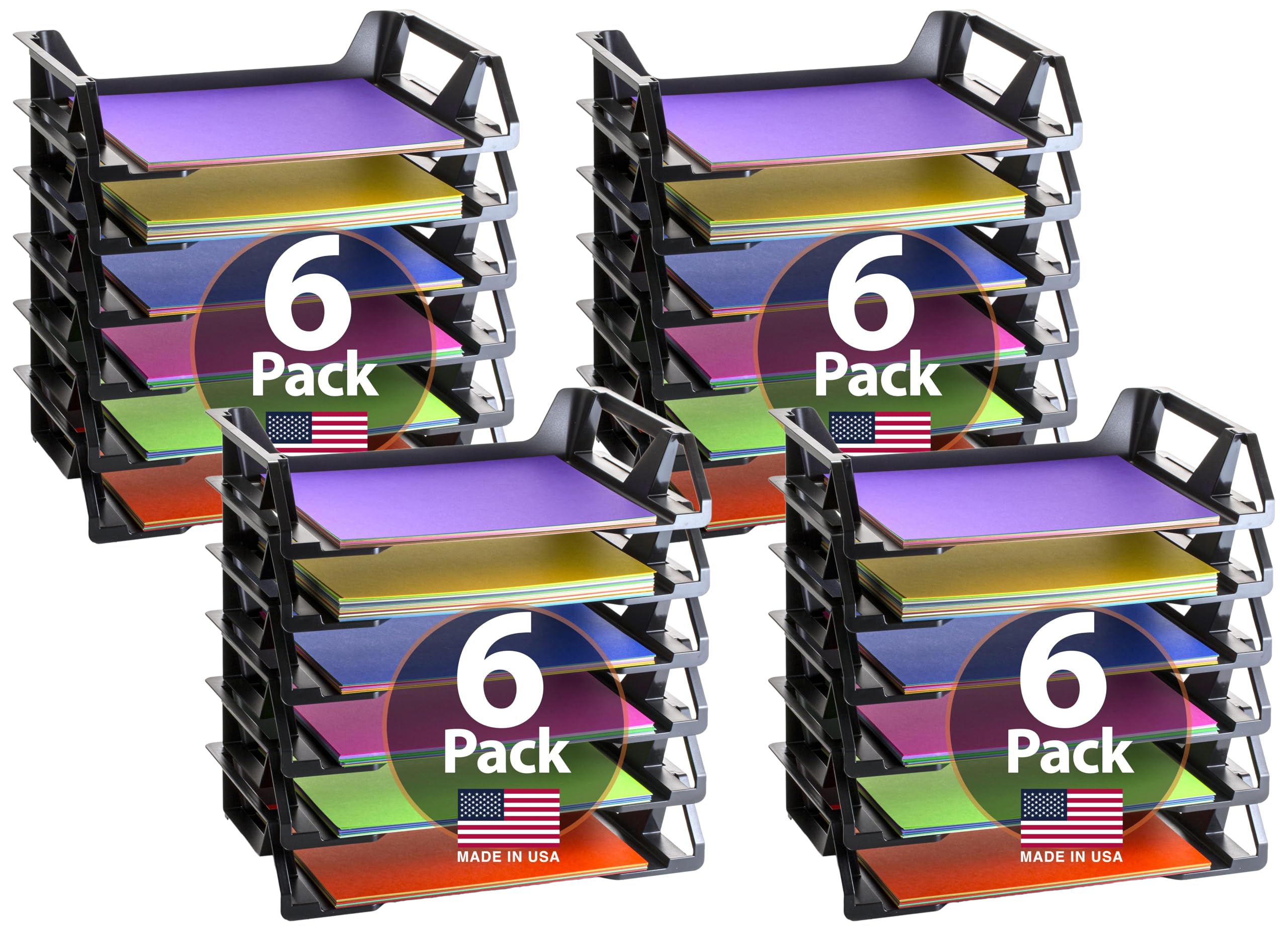 Officemate Recycled Desk Tray, Side Load, 15 1/8 x 8 7/8 x 15, Letter/A4, 6/PK (26212) — Amazon image 8