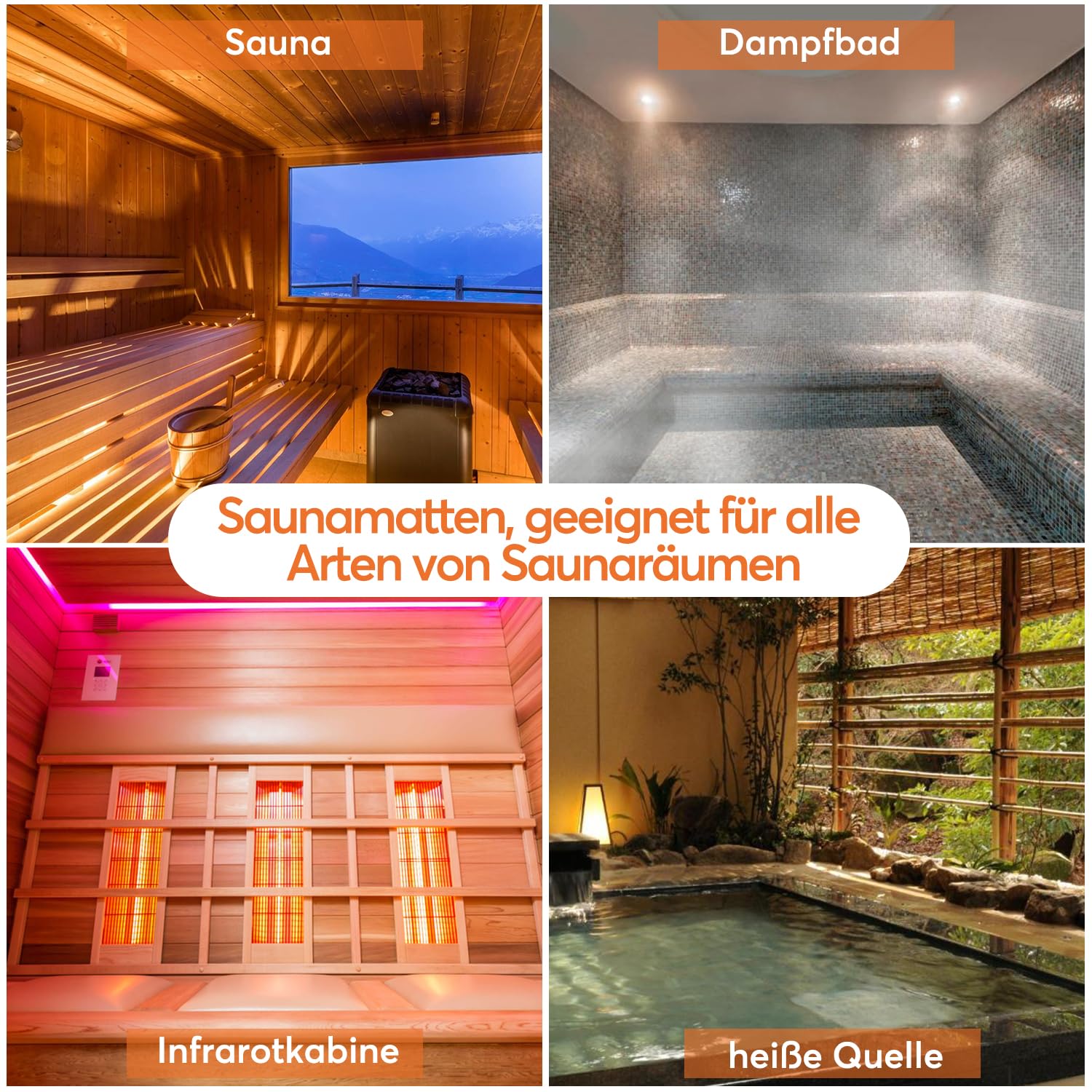 Appuie-tête en bois pour sauna - Ergonomique - 37 x 33 x 10 cm