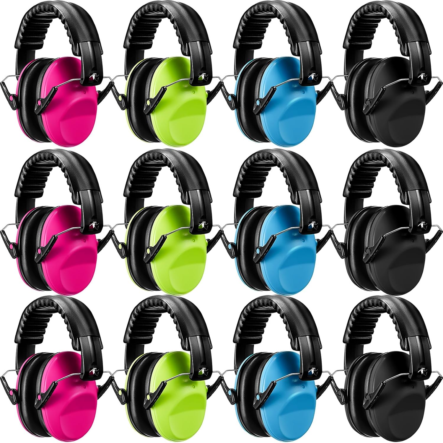 Xuhal 12 Pcs Kids noise reduction headphones Ear Protection Earmuffs for Kids Noise Reduction Ear Muffs for Children 27NRR(Stylish)