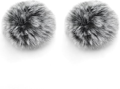 Windscreen for Hollyland Lark A1 Wireless Mini Microphone Deadcat Furry Cover, 2 Pack Grey Pop Filter Accessory