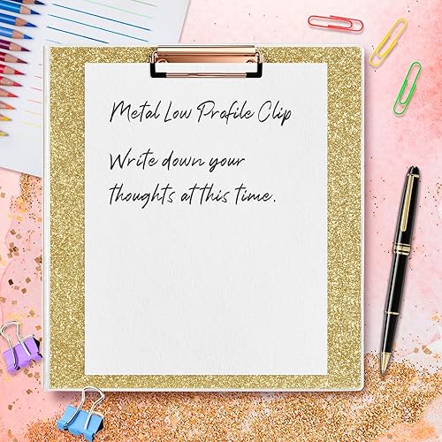 Miniatura 3 de Carpeta de 3 anillos con portapapeles, 1 pulgada, purpurina con 5 separadores de pestañas de color y bolsillos, bonitas carpetas azules para escuela