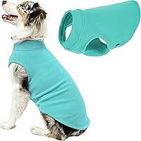Vista 38 de Gooby - Chaleco de forro polar elástico, chaqueta de forro polar para perros, suéter de estilo pullover, azul argyle, 3XL