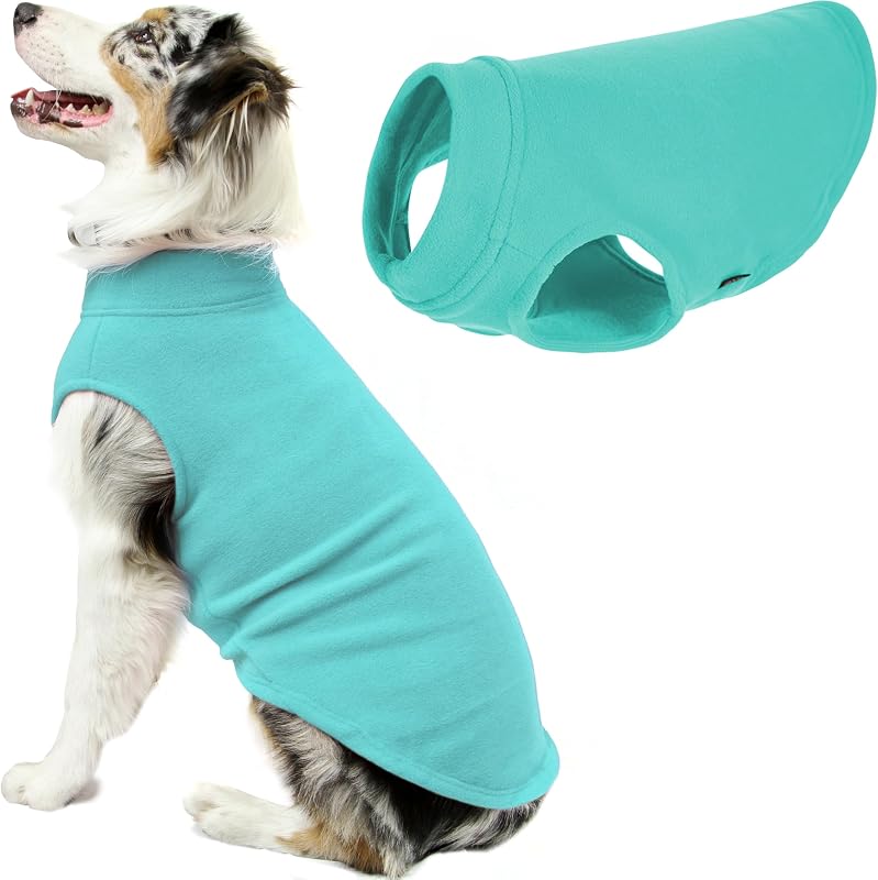 Casaco de Fleece Stretch para Cães Gooby, Verde-Menta, 3X-Grande