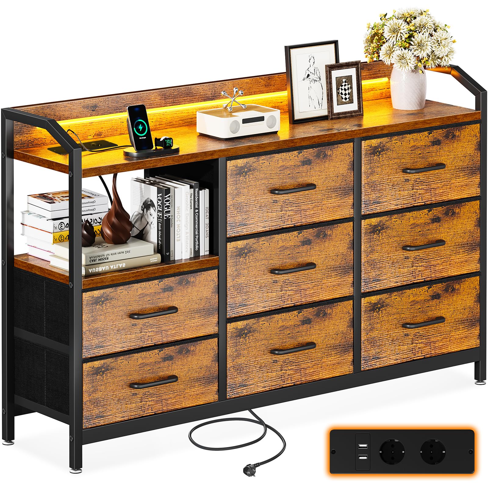 Commode ODK Vintage avec LED