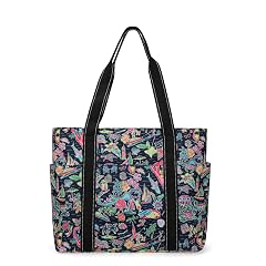 Tote Bag for Women with Laptop Compartment Cup Holder Nylon Bag for Work Travel Gym Beach Teacher Nurse