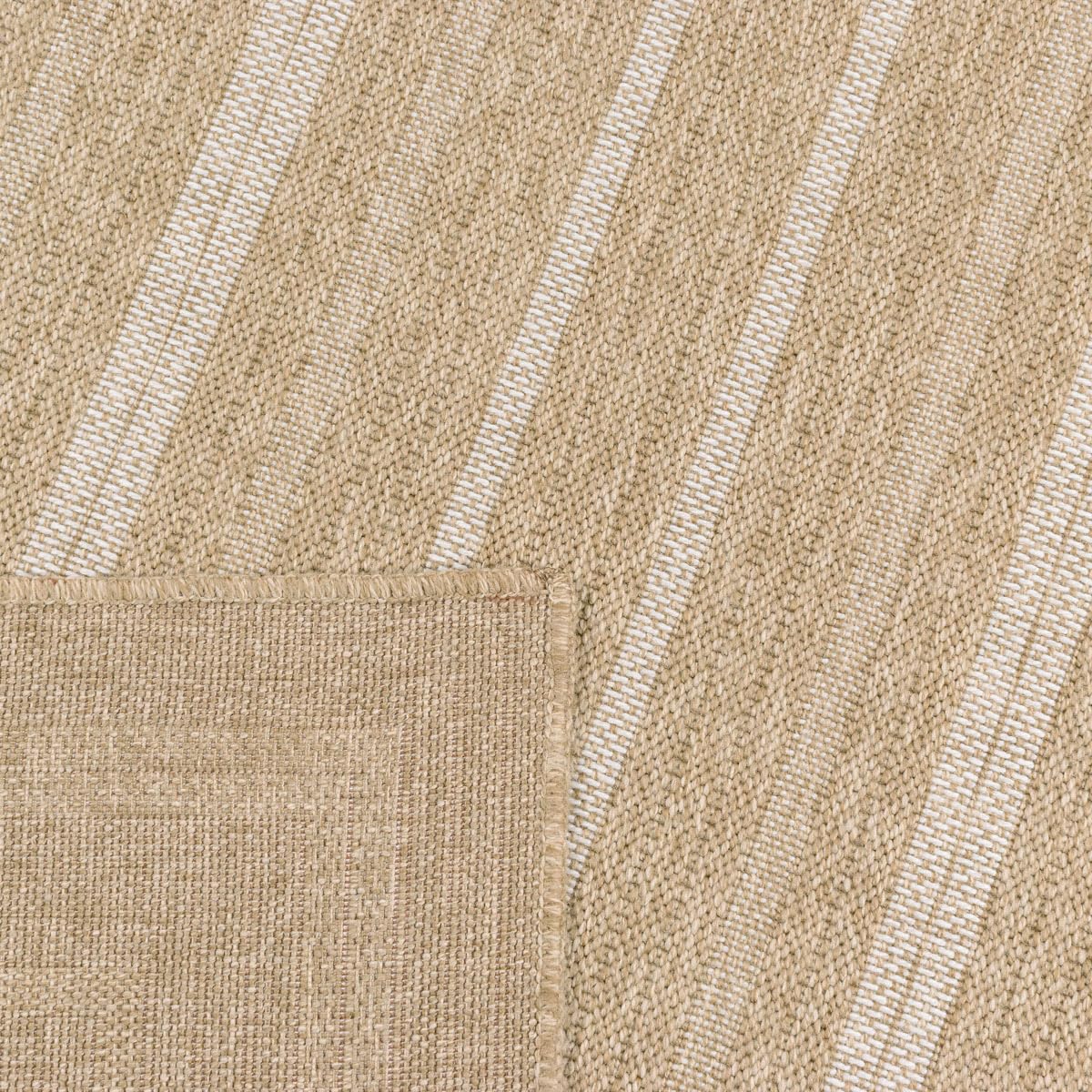 Nature 8863 - Alfombra, natural, Bohemia, con aspecto de yute, para sala de estar, dormitorio, pasillo y exterior, color natural (120 x 170 cm, blanca)