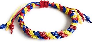 SIFRIMANIA Unisex Futbol Sport National Spirit Flag Adjustable Rope Knoted Bracelet
