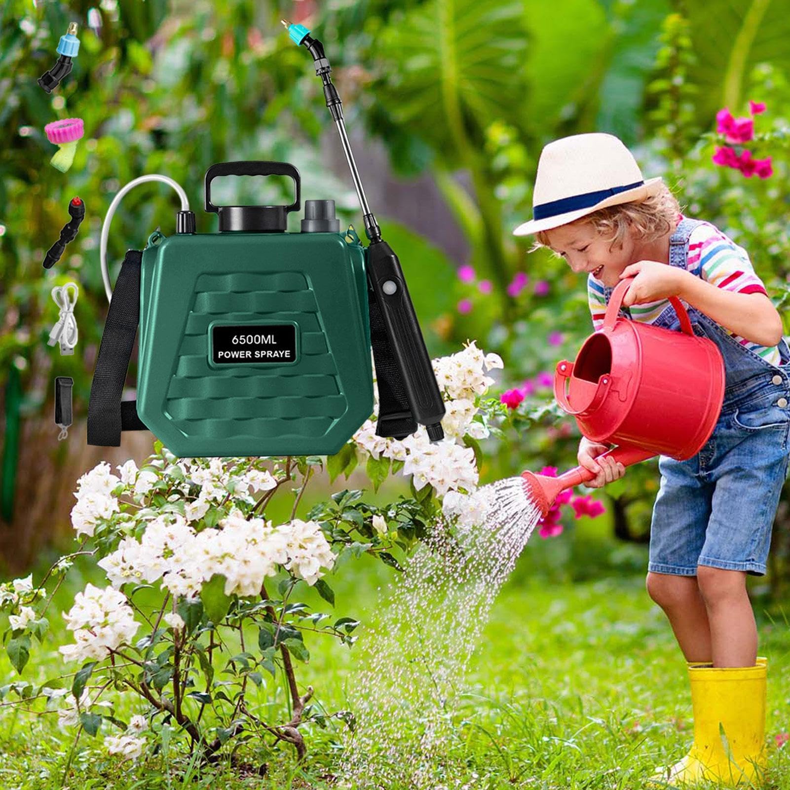 Spruzzatore Da Giardino Alimentato A Batteria Nebulizzatore Portatile E | Spruzzatore A Batteria Con Per Spalla Regolabile Per Esterno Casa Piante Agricoltura E Giardino