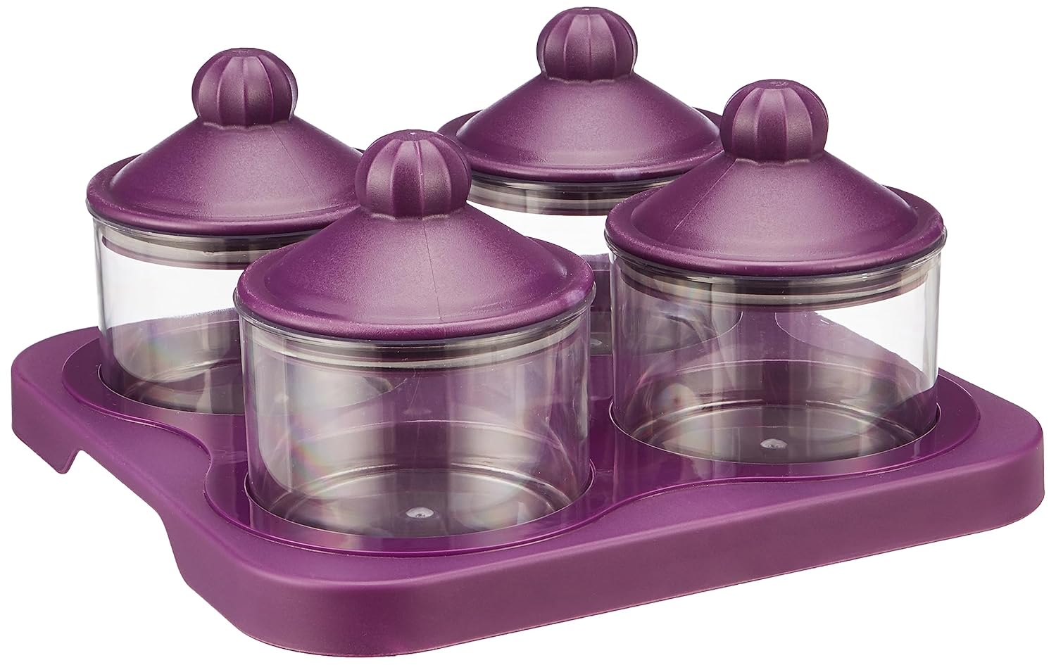 Buy Amazon Brand Solimo AirTight Dry Fruit Container Tray Set With