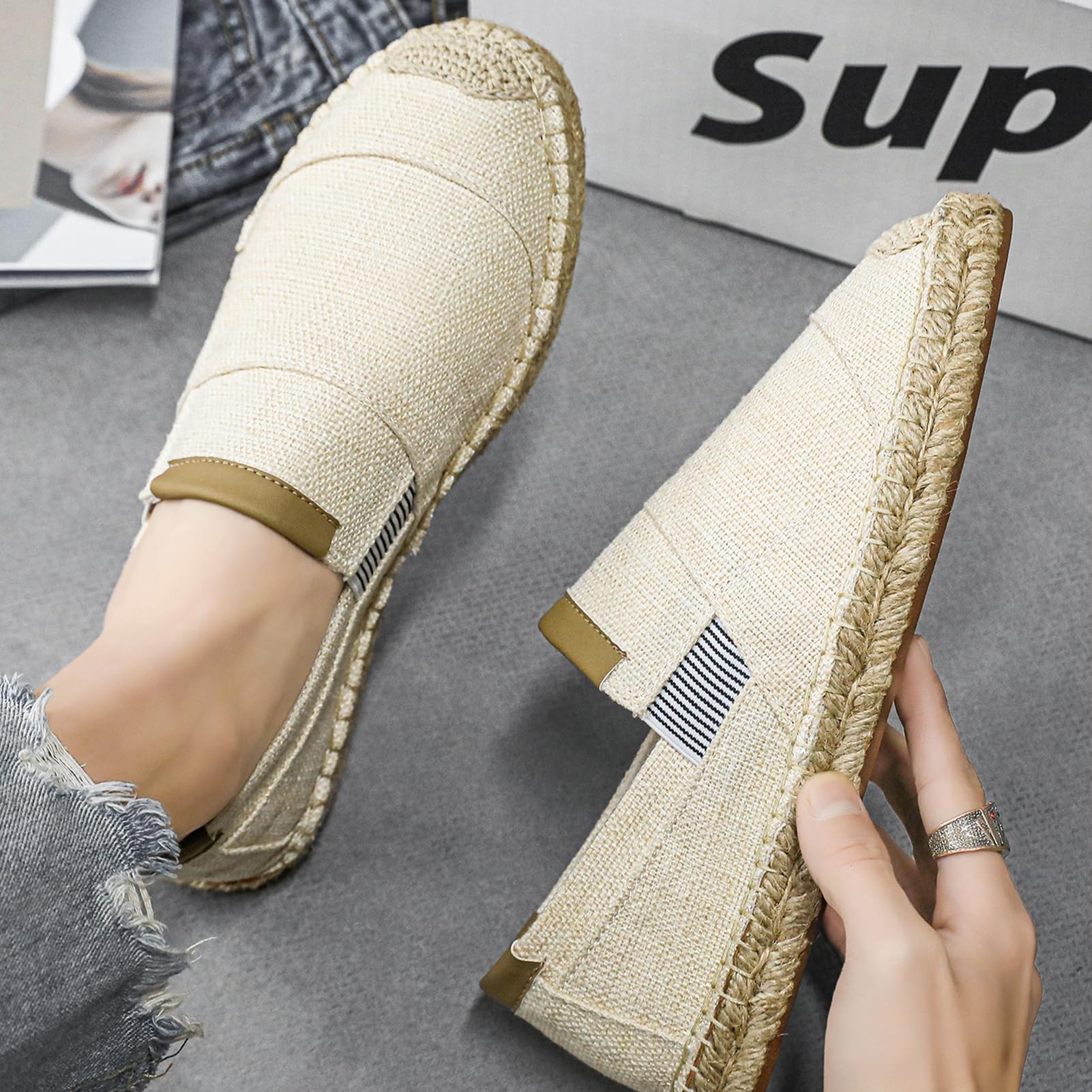 Alexis Leroy Espadrilles classico espadrilles da uomo pantofole piatte