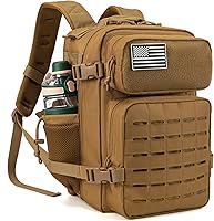 Vista 21 de QT&QY - Mochila táctica militar de 25L/45L para hombres Molle Daypack, mochila de 3 días, mochila de emergencia, mochila de senderismo
