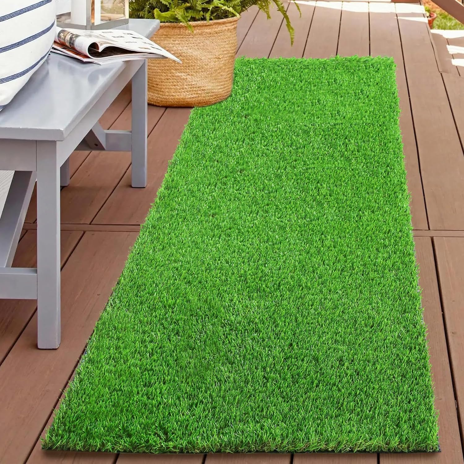 The Rug Studio Artificial Grass mat for Balcony|Green Grass mat| Grass for Terrace|Grass for Lawn|Outdoor,Grass Carpet for Terrace, Roof, Garden with 4 Layers Protection (7 x 6.5feet) (B0D5S5H3NL) Amazon Price History, Amazon Price Tracker