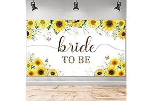 WATINC Sunflower Bridal Shower Backdrop Banner