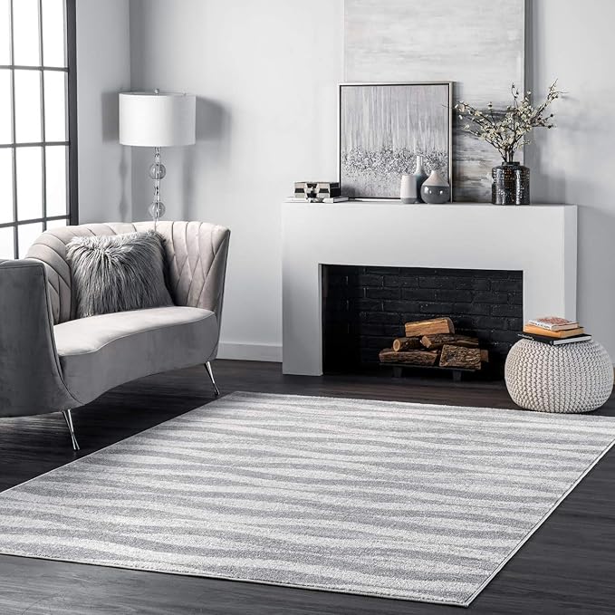 nuLOOM Tristan Contemporary Waves Area Rug, 5' x 8', Grey