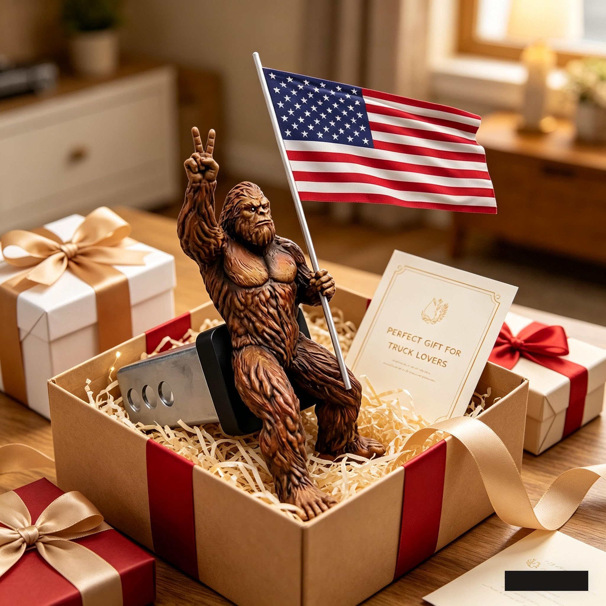 Patriot Trailer Hitch, Funny Flag TrailerHitch Cover, Fits 2 Inch & 1.25 Inch Receivers, Patriotic Truck Accessory for Trucks SUVs Pickups, Car Accessory for Men (2 Inch Receiver) — view 6