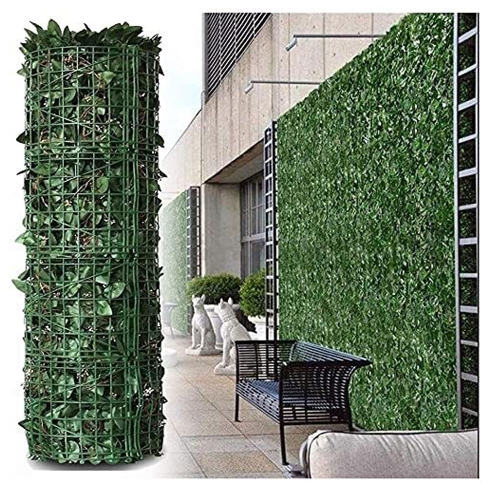 YCOLX Seto Artificial Ocultación, Hiedra Artificial Anti-UV Valla de Privacidad para la Protección de la Privacidad del Hogar Balcón Jardín(1x6m)