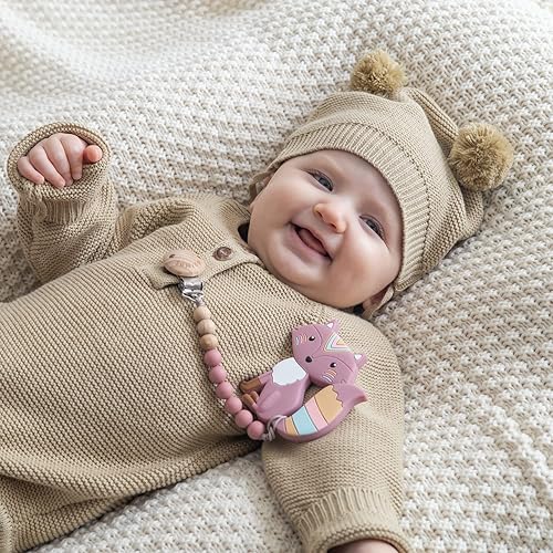 Miniatura 6 de SAMiGO Clips para chupetes para bebés y niñas, sujetadores de silicona Paci Binky Clips - Paquete de 2