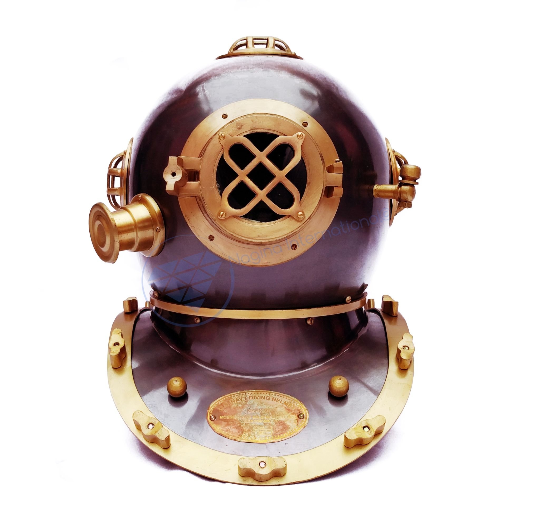 Casque de plongée pour Plongeur, Marine, Marine, Marine, 18 ", Finition cuivre Antique | Cadeau de la Marine | Nagina International