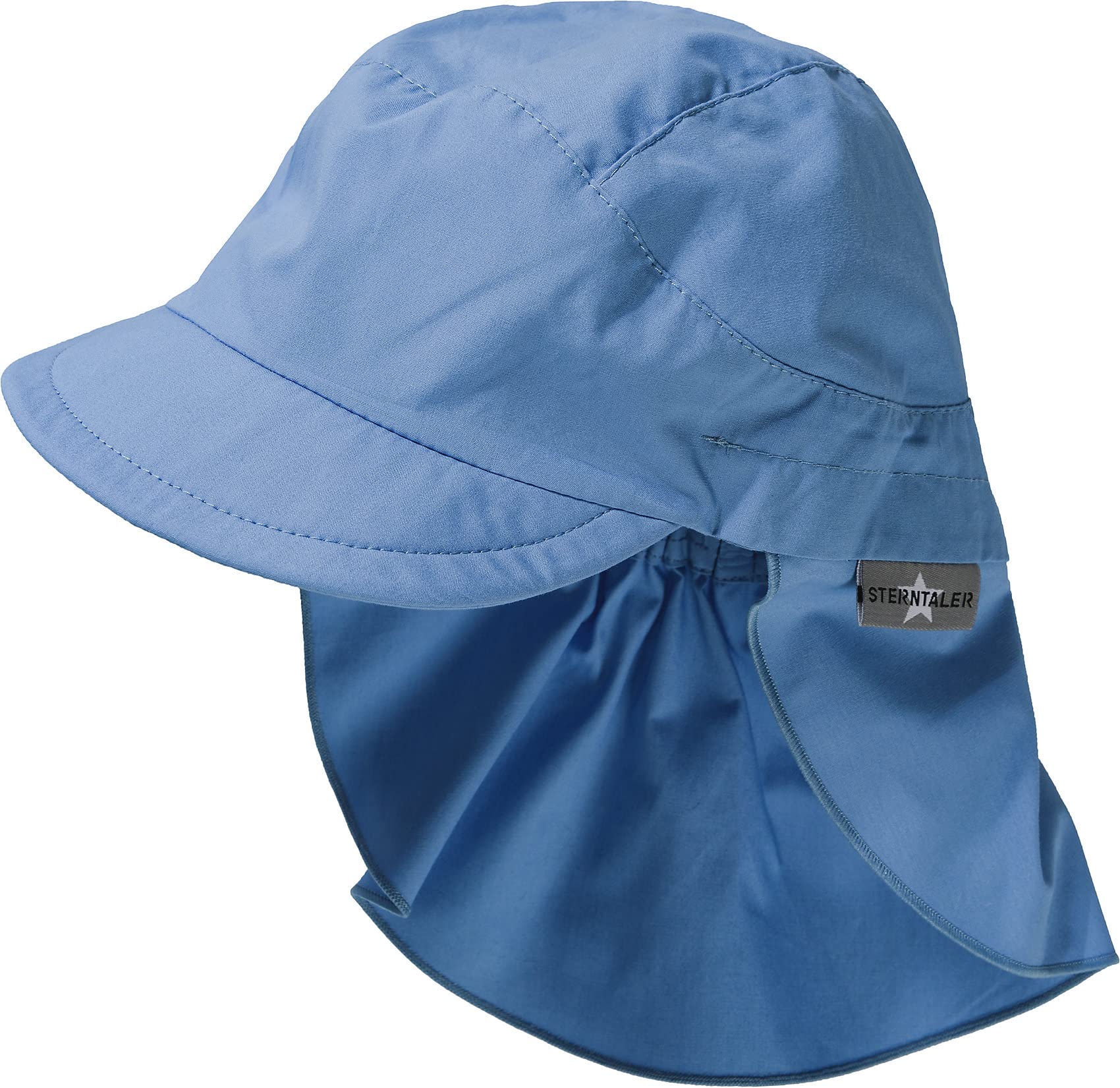 Sterntaler Boys' Hat with Visor and Neck Guard, Age: 18-24 Months, Size: 51, Blue Velvet