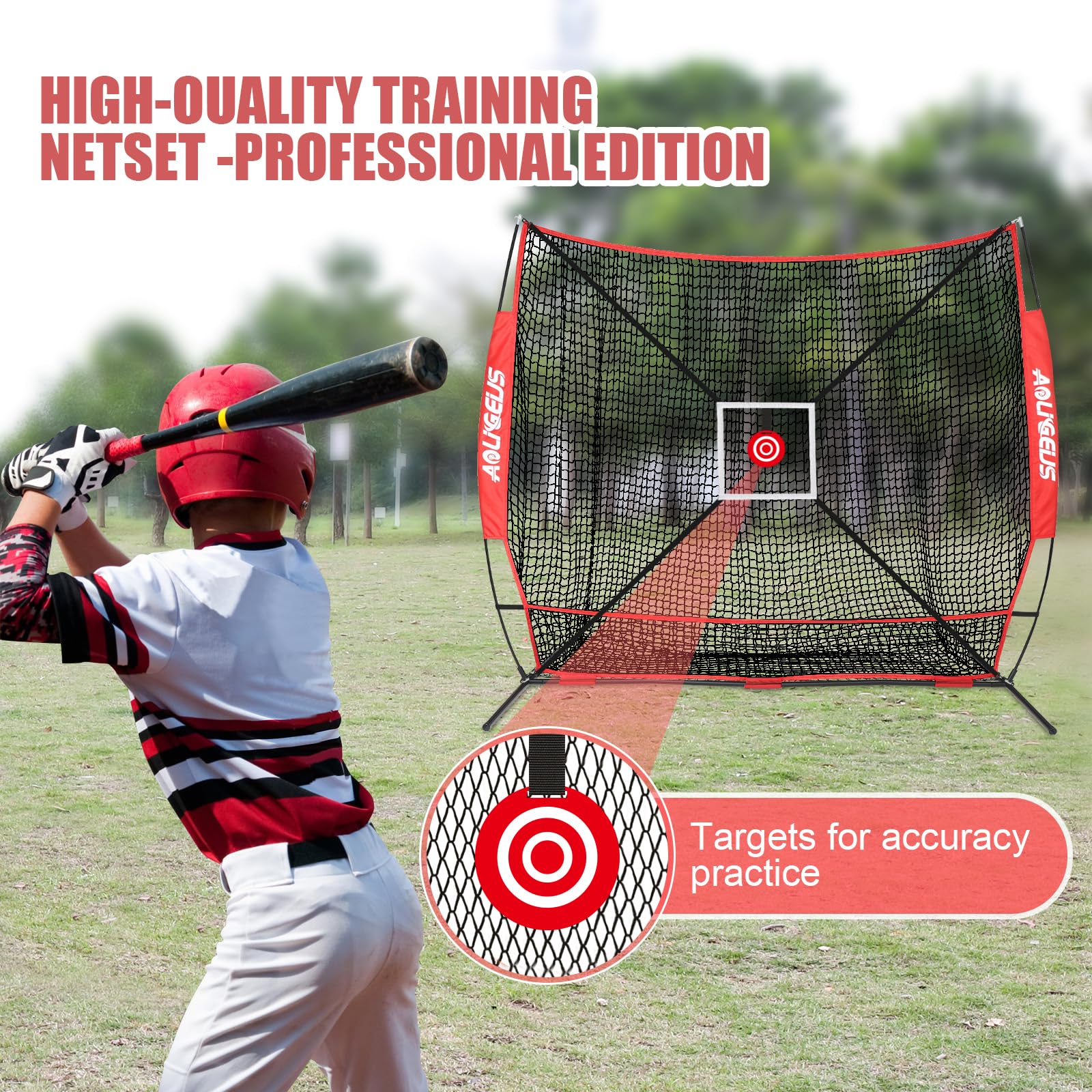 Filet D'Entraînement Baseball & Softball Portable - Améliorez Précision Frappe Et Lancer Pour Enfants Et Adultes