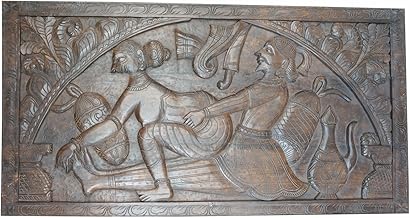 Mogul Interior Vintage Kamasutra Khajuraho Inspired Wall Hanging Headboard Hand Carved Sculpture Eclectic Decor
