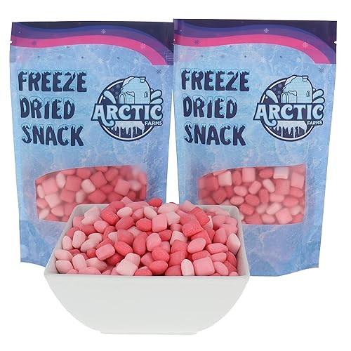 Arctic Farms Almohadas liofilizadas con forma de explosión de caramelo en bolsa y en caja + Starburst gratis (rojo favorito, paquete de 2)