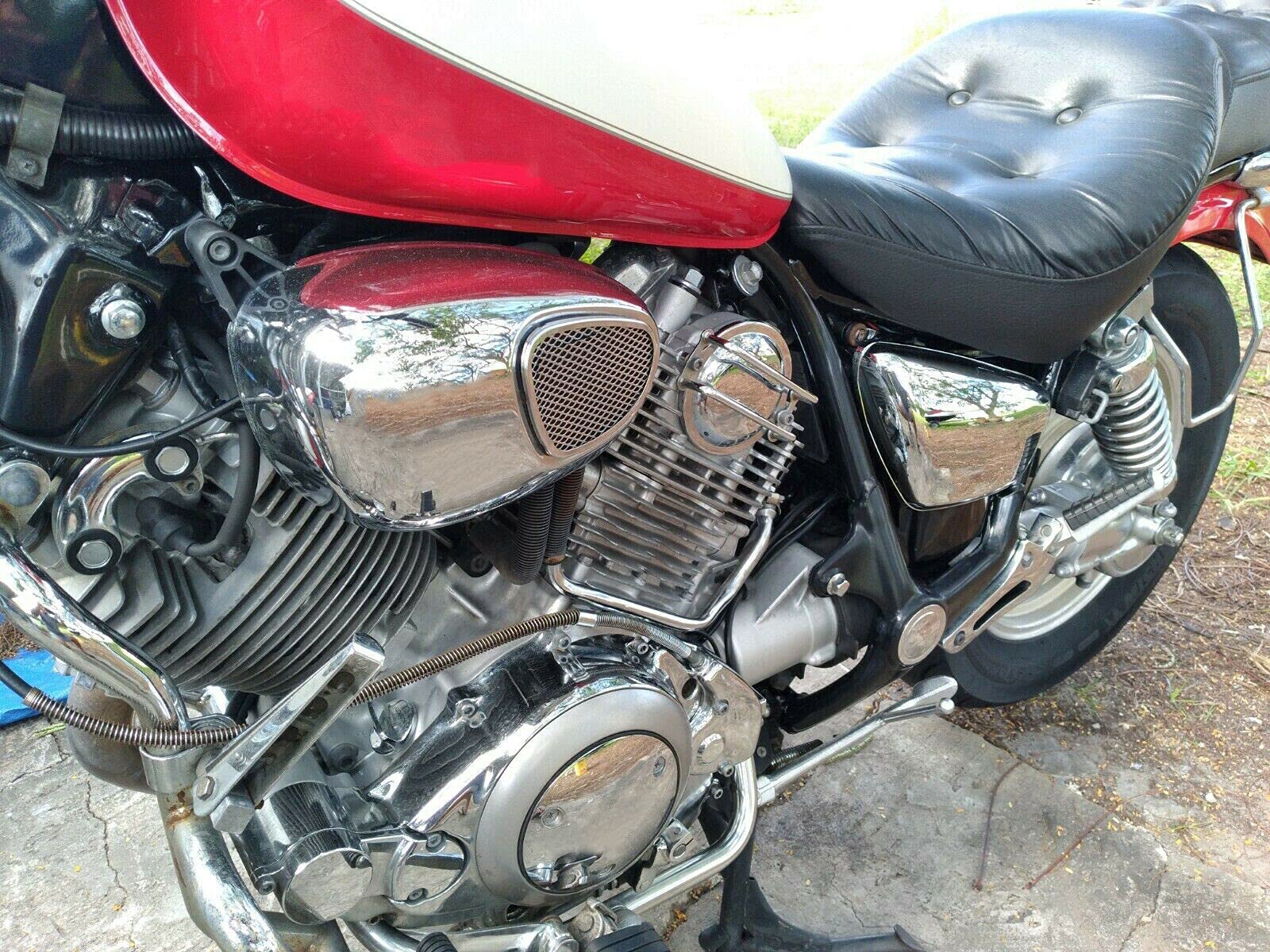 ヤマハ VIRAGO 1100 サイドカバー レフト Amazon.com: Left Right Side Panel Cover Chrome For Yamaha XV 700