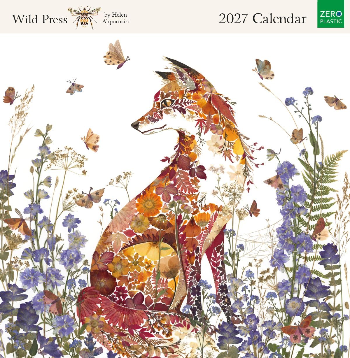 Museums & Galleries Wild Press by Helen Ahpornsiri 2027 Calendar - Month to View Wall Calendar UK - 2027 Wall Planner and Personal Organiser for Home and Family