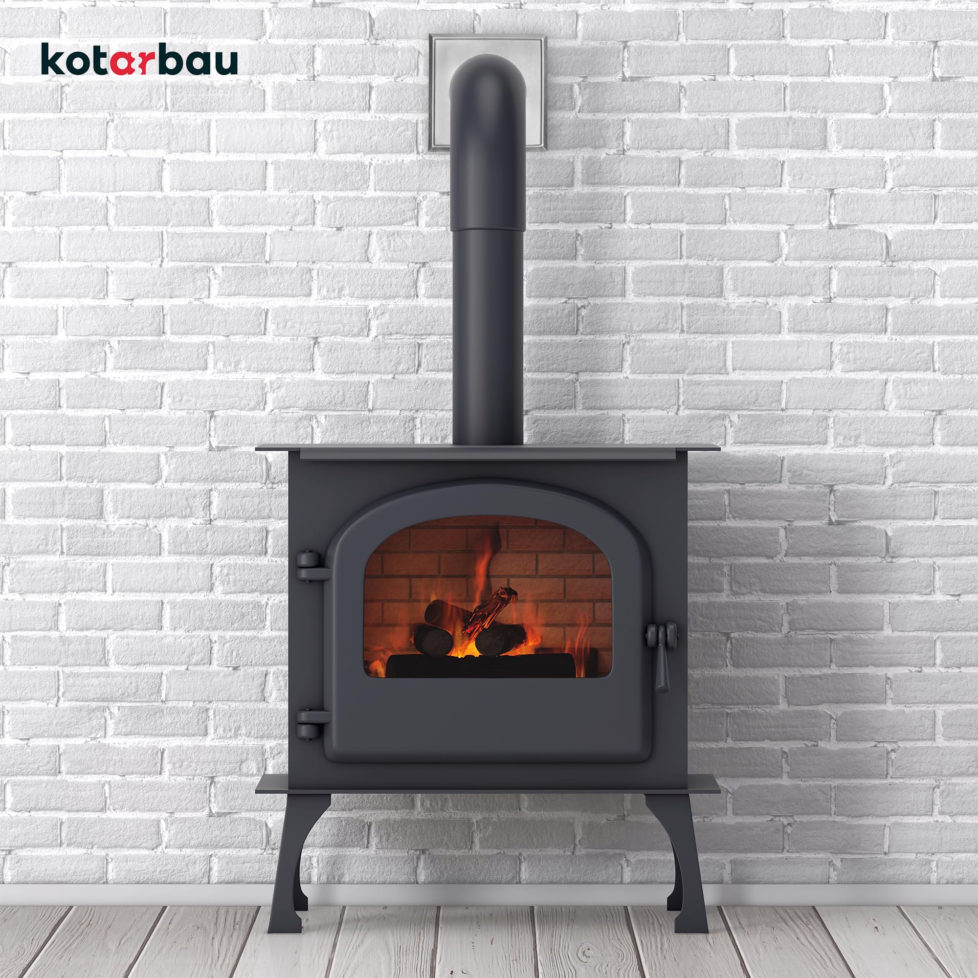 KOTARBAU® Rozeta do rury kominowej Srebrna Ocynk Ø 110 mm 162 mm x 51 mm