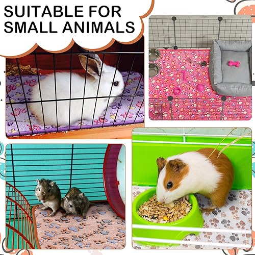 Miniatura 5 de Moukeren 5 mantas impermeables de conejillo de indias para invierno, manta de forro polar de animales pequeños, suave y cálida, funda para