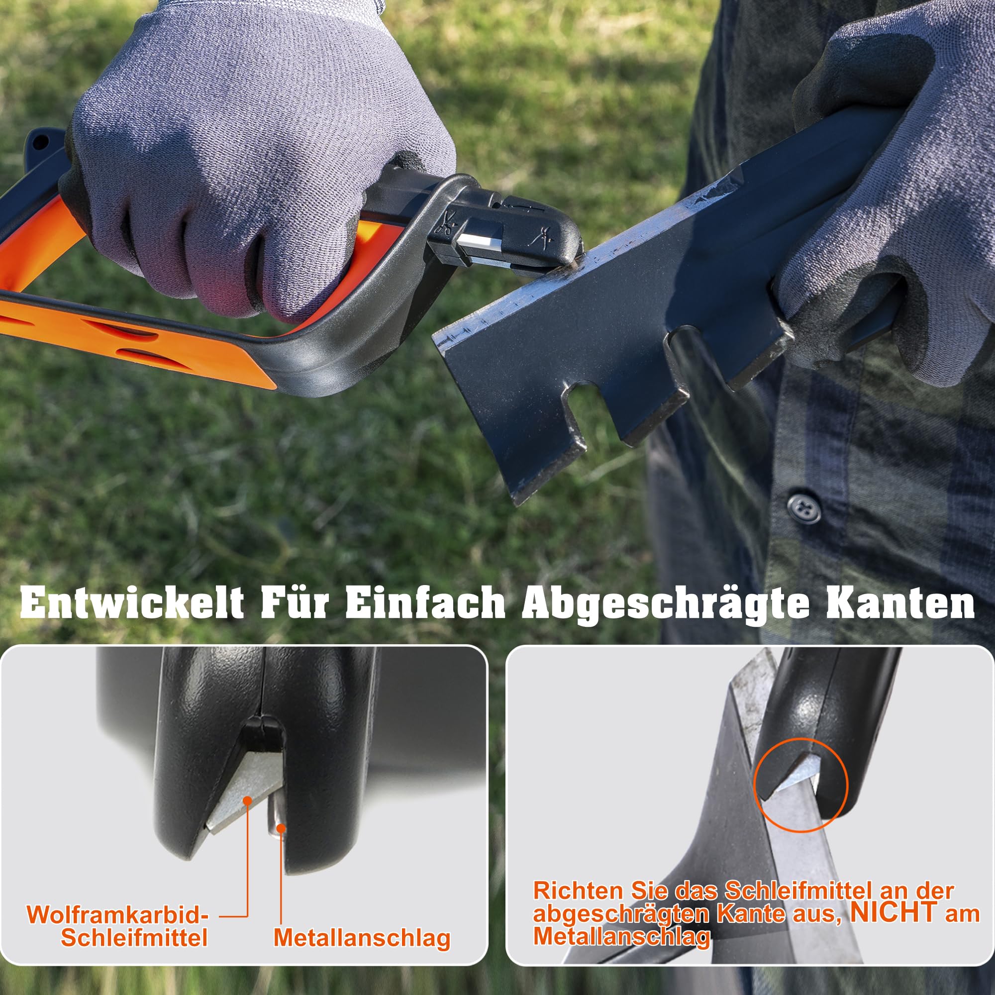 SHARPAL 103N Axt & Messerschärfer, schärfer für Rasenmäher, Gartenscheren, Äxt, heckenschere, Astscheren, Outdoor & Küchenmessern, Gartengeräteschärfer | Rasenmäherklinge, Axt, Beil, Machete, Gartenschere, Heckenschere, Gartenschärfwerkzeug, Geschenke für
