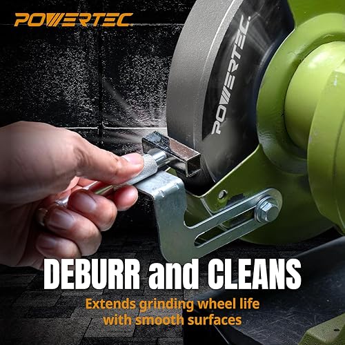 Miniatura 4 de POWERTEC Cómoda de muela abrasiva, herramienta de vendaje de muela abrasiva de diamante para ruedas rectificadoras de banco y pedestal, accesorios