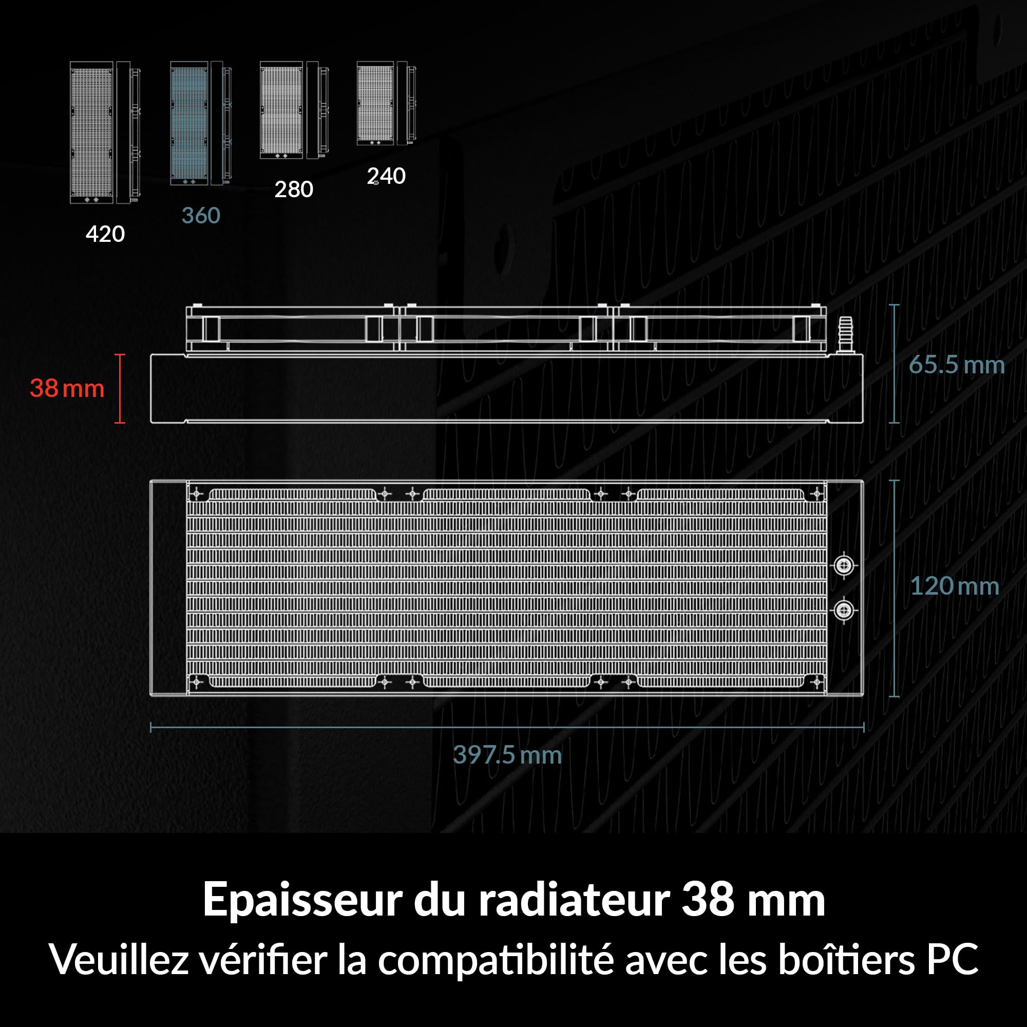 ARCTIC Liquid Freezer III 360 A-RGB (noir) - PC à refroidissement par eau