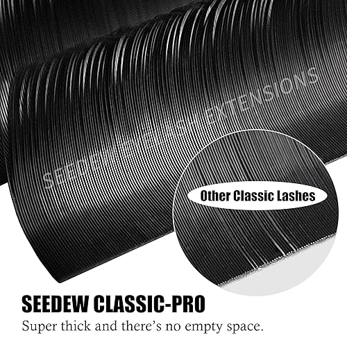 Miniatura 2 de Extensiones de pestañas individuales clásicas, 20 filasbandeja de 0.315 in, rizo D de 0.003 in, pestañas de volumen suaves naturales individuales,