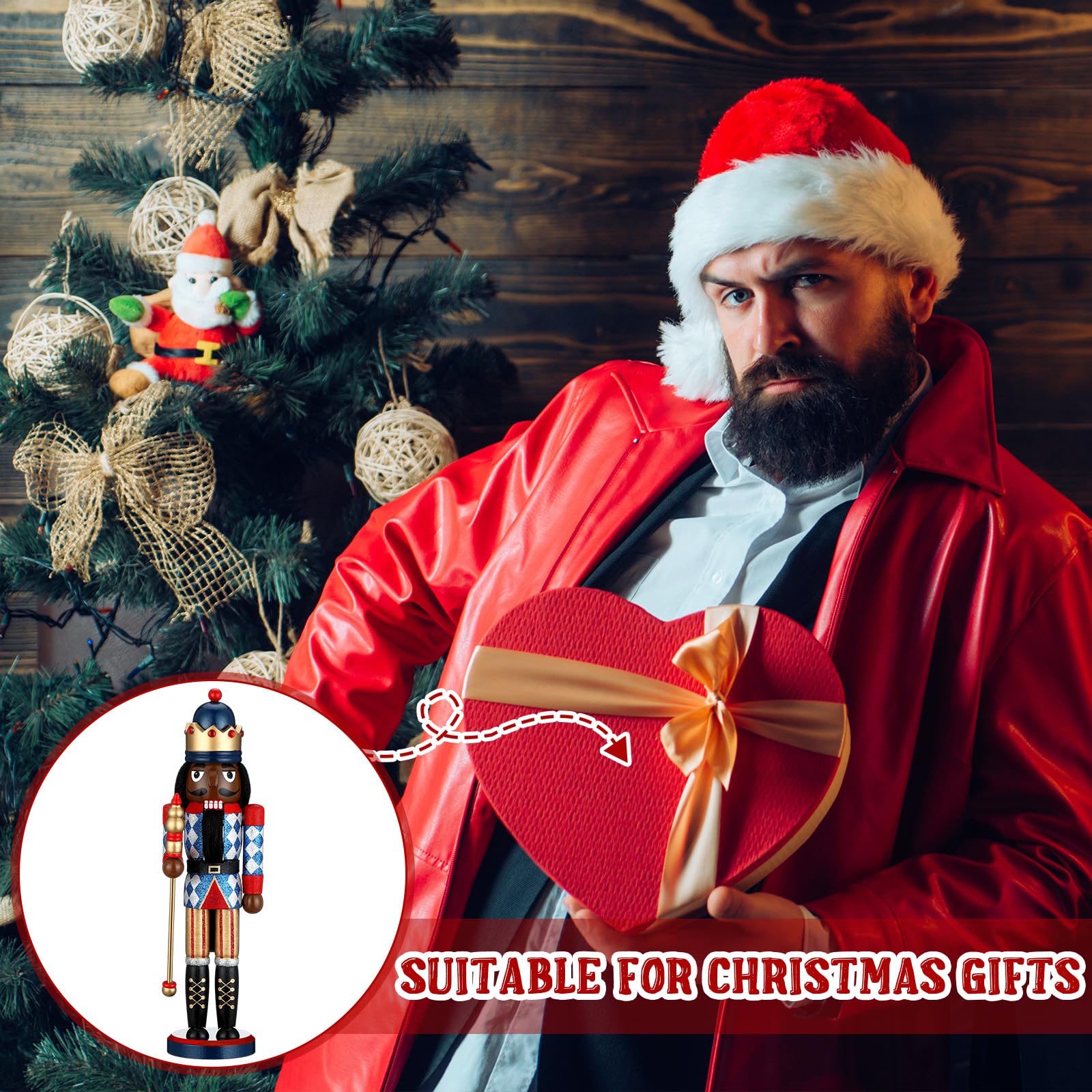 Amazon.co.jp: Hungdao 15インチ ブラック クリスマス くるみ割り人形