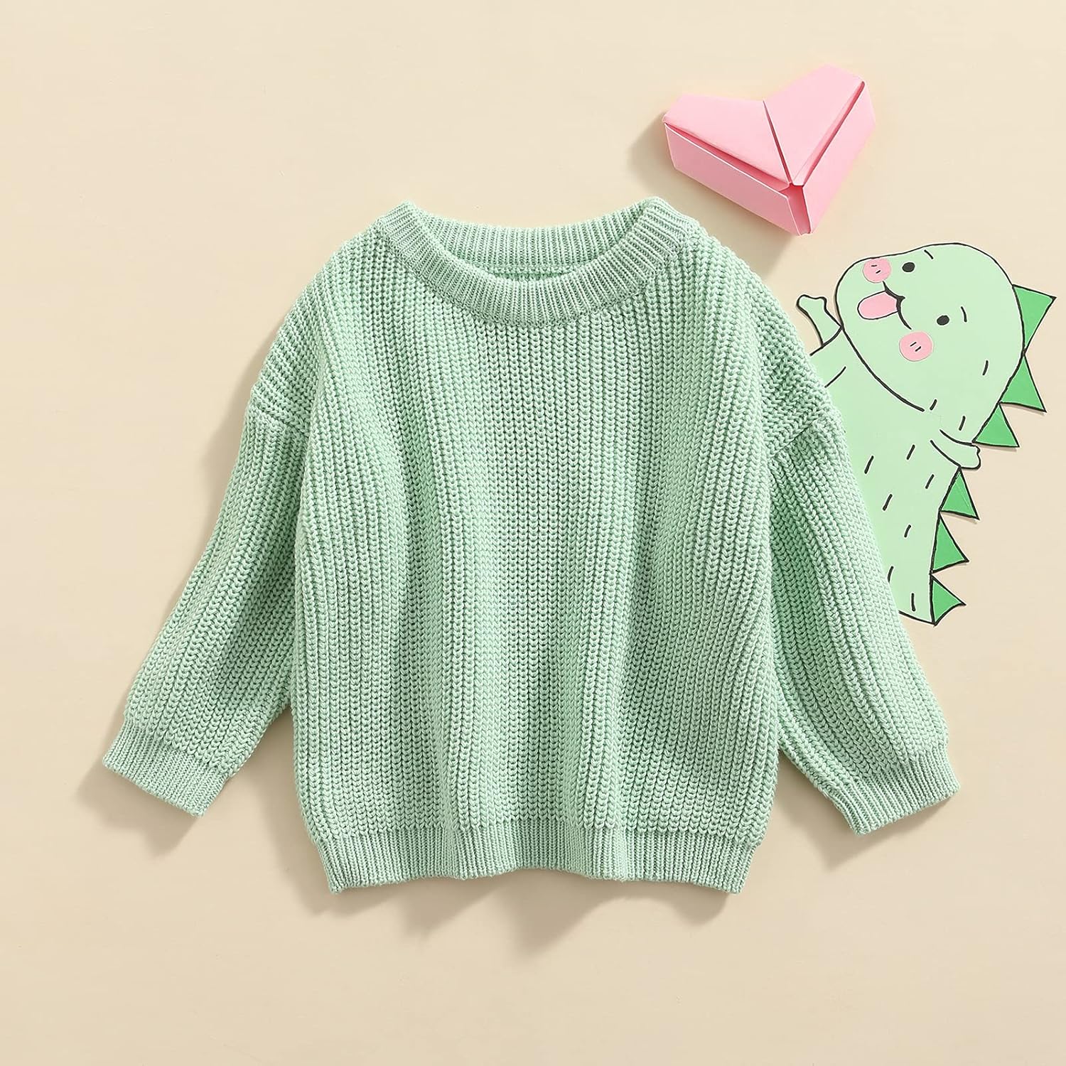 Autumn Winter Warm Outfits Baby Girl Cute Long Sleeve Knitted Sweater Pullover Top - Image 2