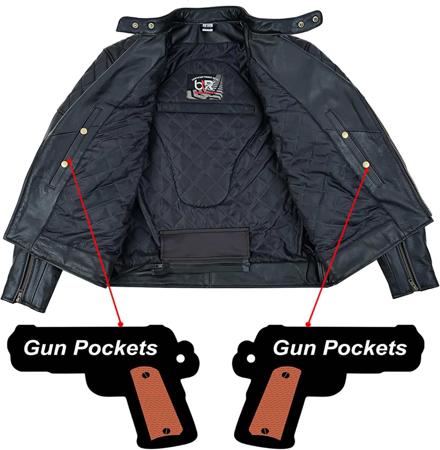 Men's Motorcycle Motorbike Premium Quality Leather Jacket Distress Zip Up CE Approved Protection Jacket New - Image 6