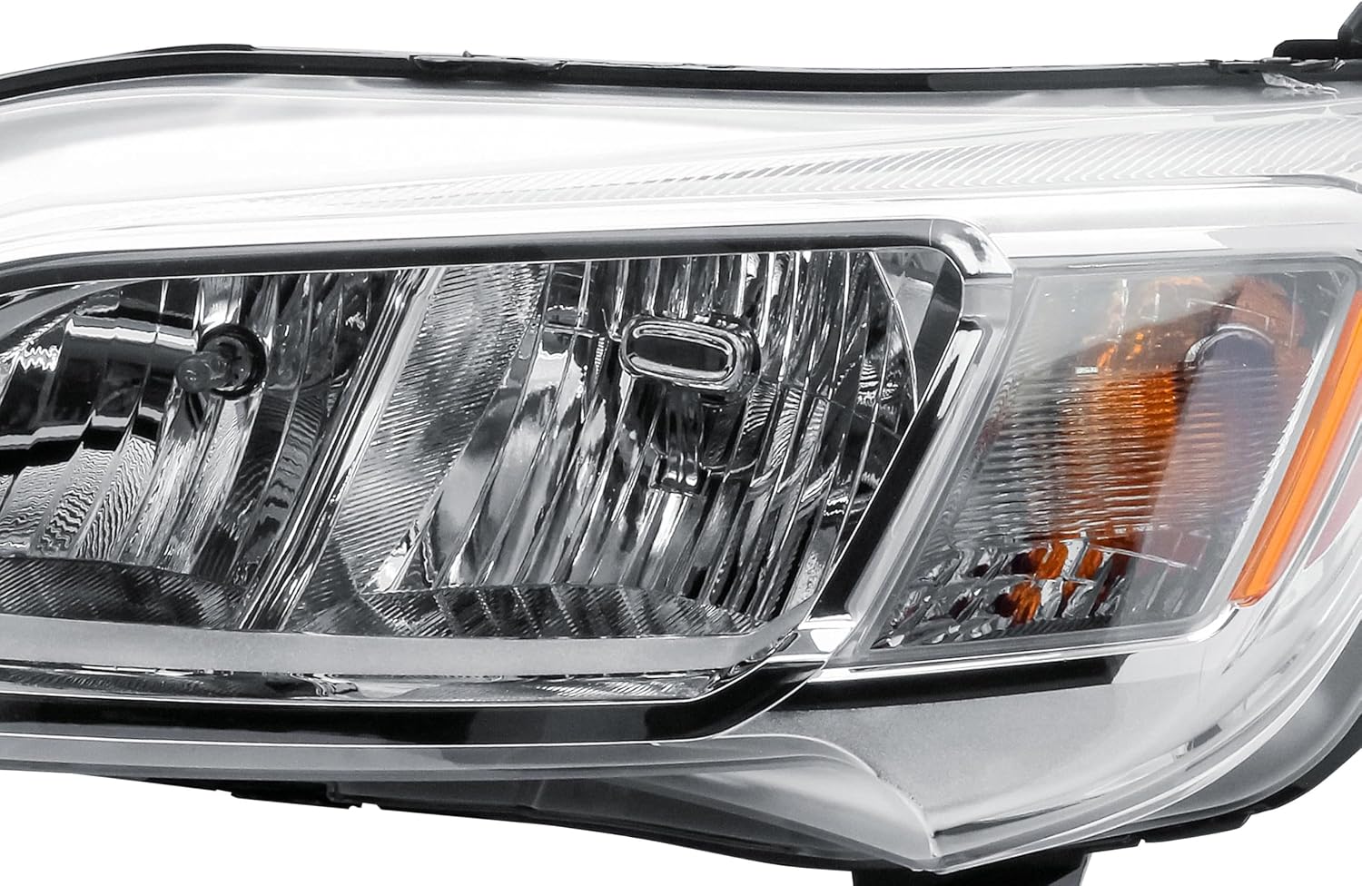Replacement Driver Left Side Halogen Headlight Head Lamp Light Chrome Molding With Bulbs For 2023-2026 Ram Promaster 1500 2500 3500