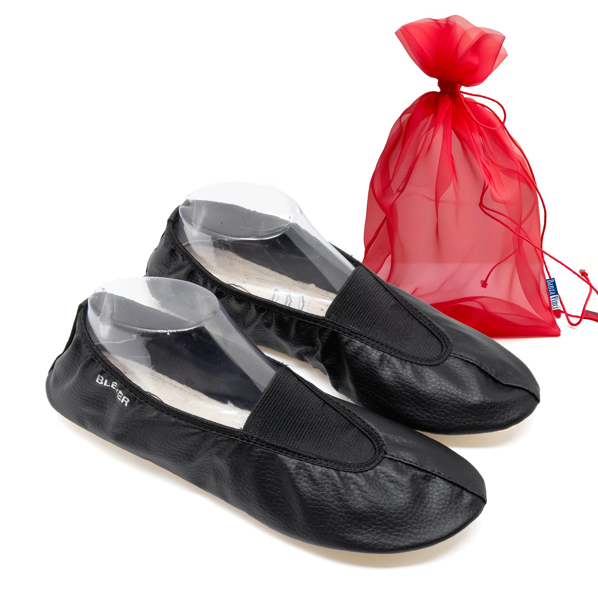 Bundle Bleyer Turnschläppchen 841 Sprint mit Chiffonbeutel, Schläppchen aus Synthetik für Kinder und Erwachsene, Gymnastikschuhe rutschfest