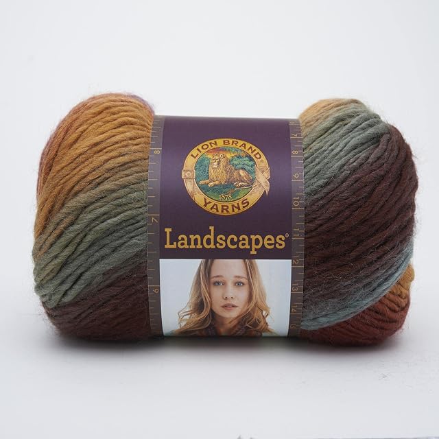 "Lion Brand Yarn Company 100 g 100 Percent Acrylic ""Landscapes"" Yarn Ball, Desert Spring", 545-204