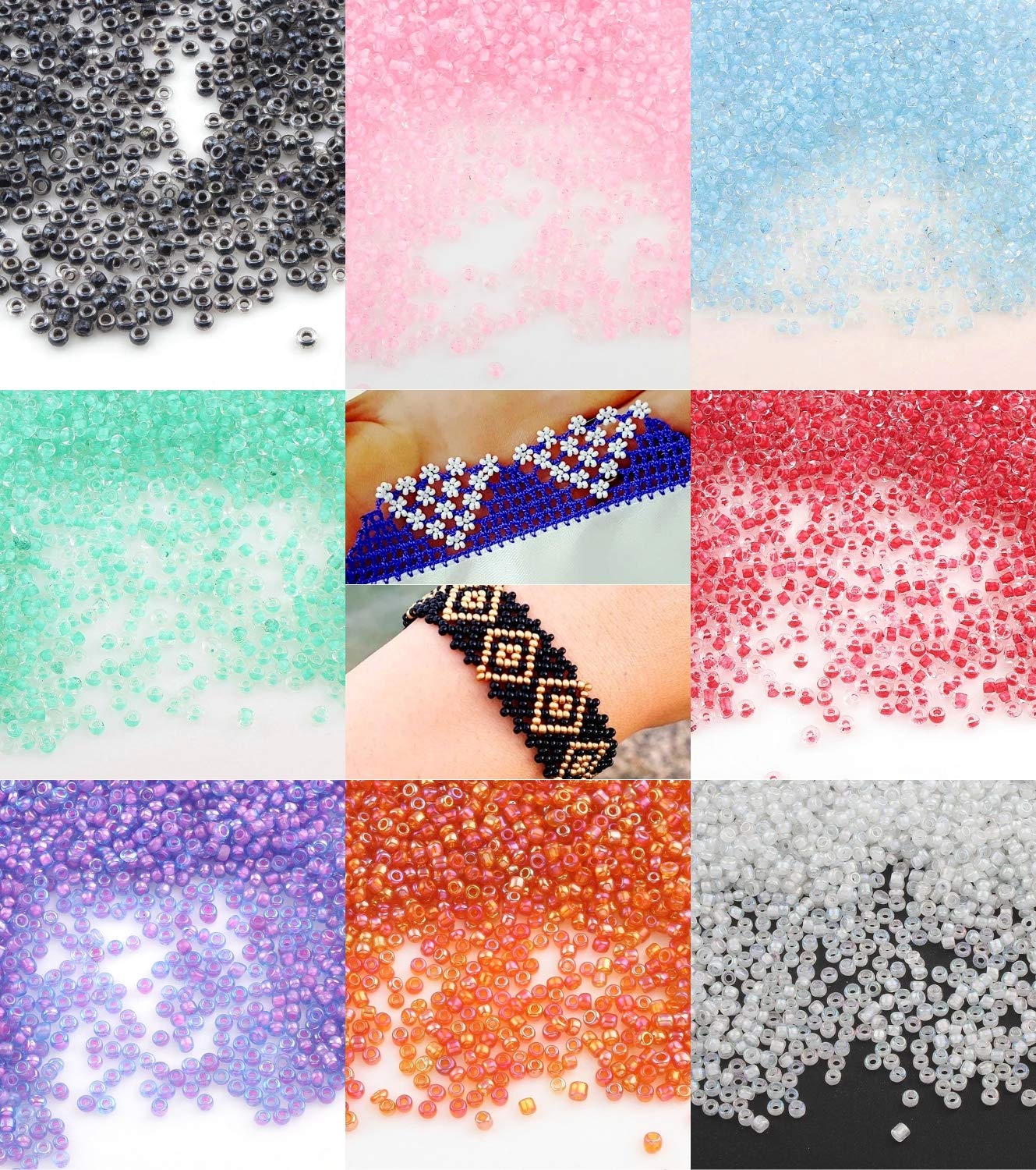 PH PandaHall 100g 2mm Mini Perline Vetro 11/0 Semi Perline Per