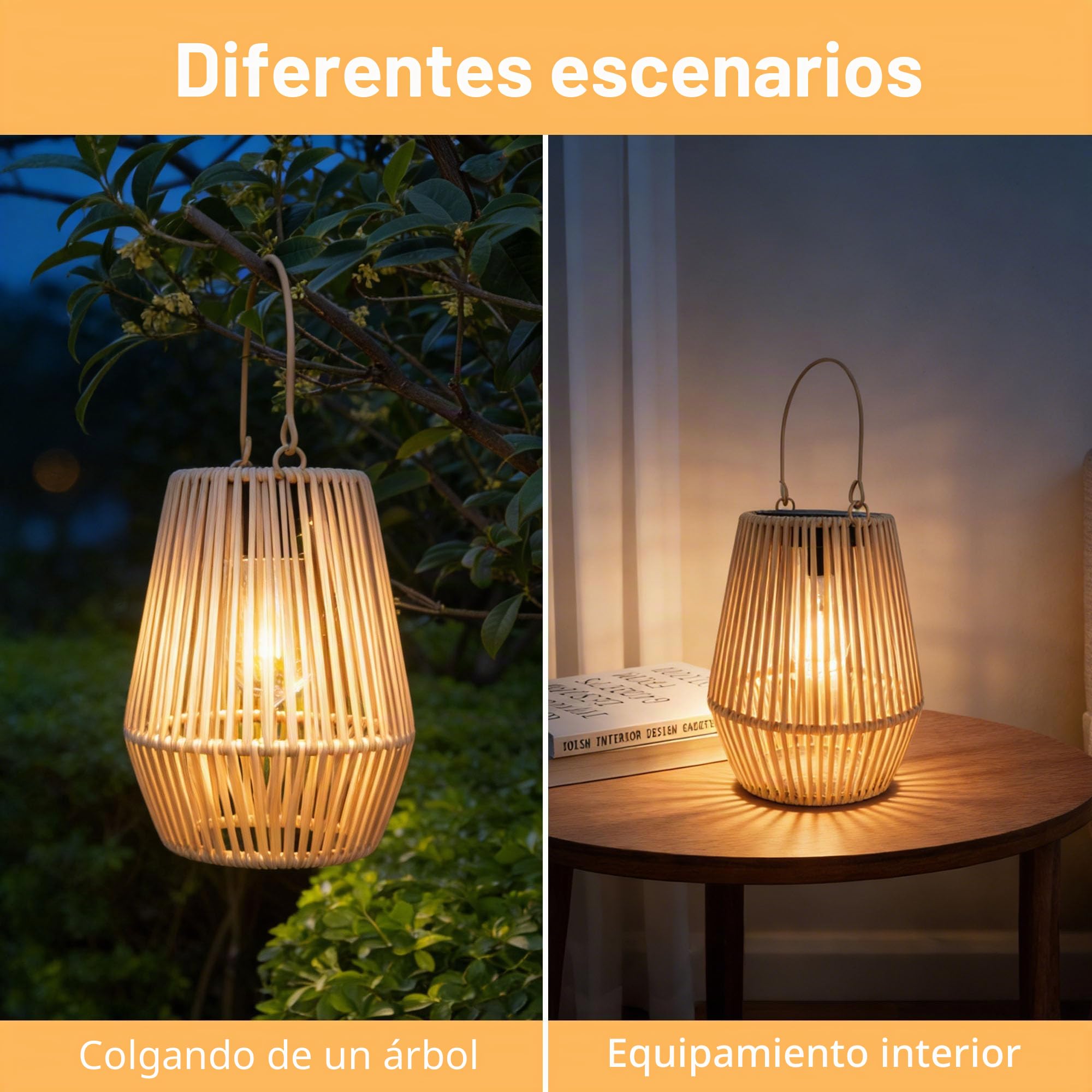 2 farolillos solares para terraza, jardín, patio, balcón, decoración, Navidad