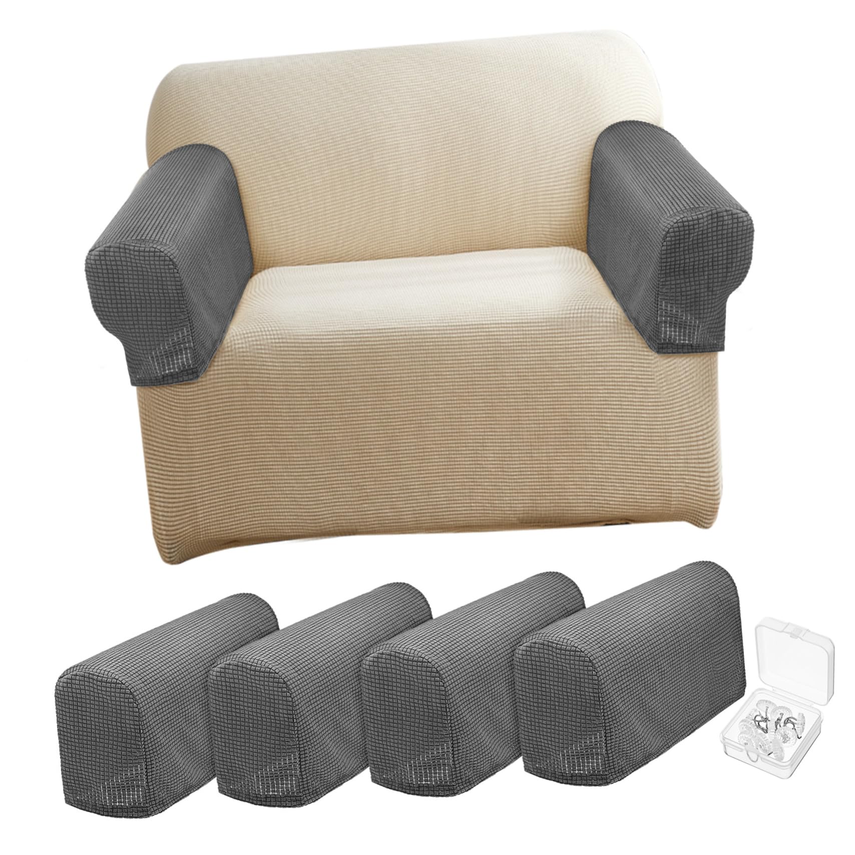 Housses de Protection pour Accoudoirs pour Protéger Votre Fauteuil Salon des Animaux