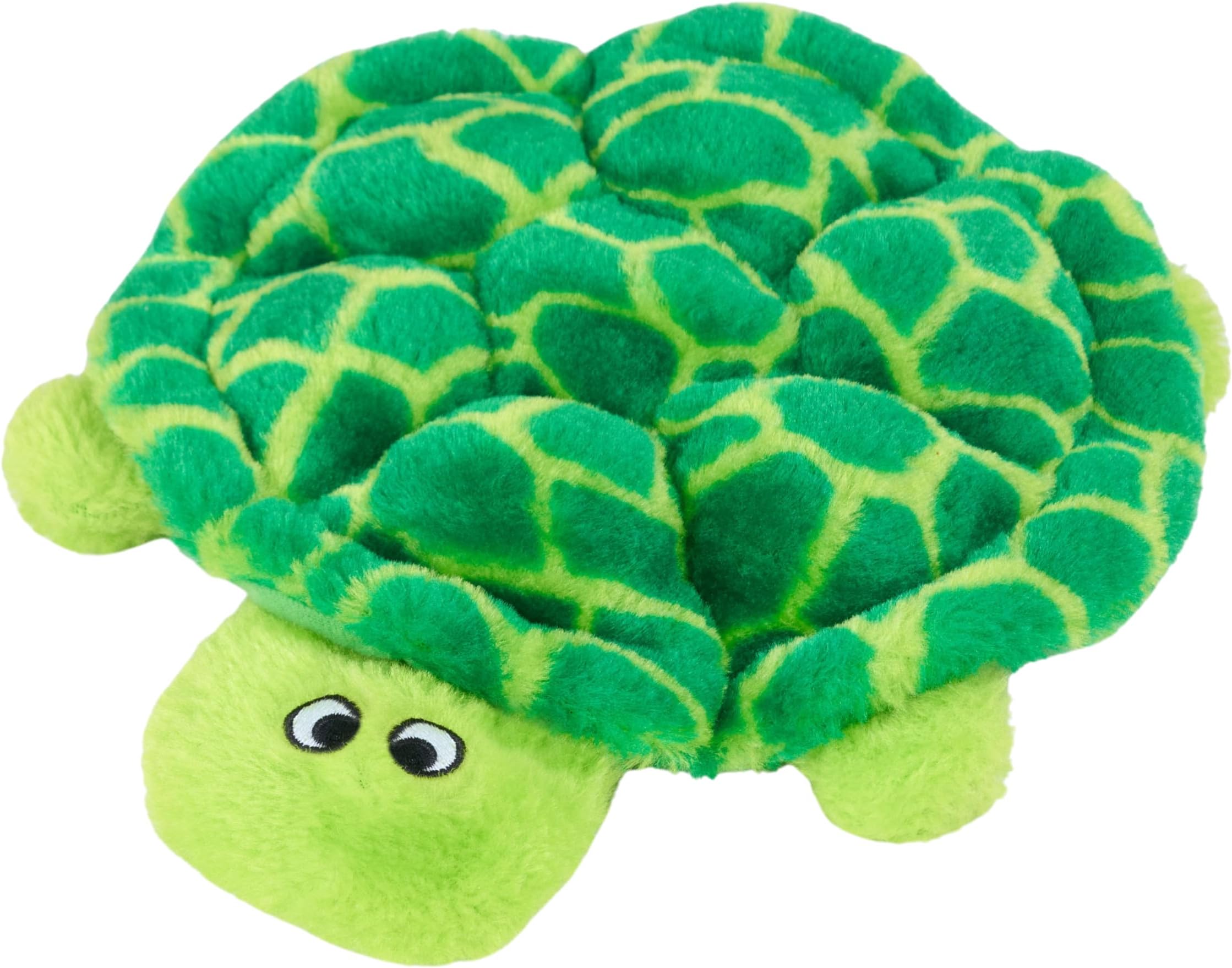 ZippyPaws Squeakie Crawler- No Stuffing Dog Toy to Keep Them Busy, For Small, Medium, & Large Dogs, Squeaky Pet Toy for Boredom, Unstuffed Chew Toy, Soft Plush Puppy Products, SlowPoke the Turtle- 10"