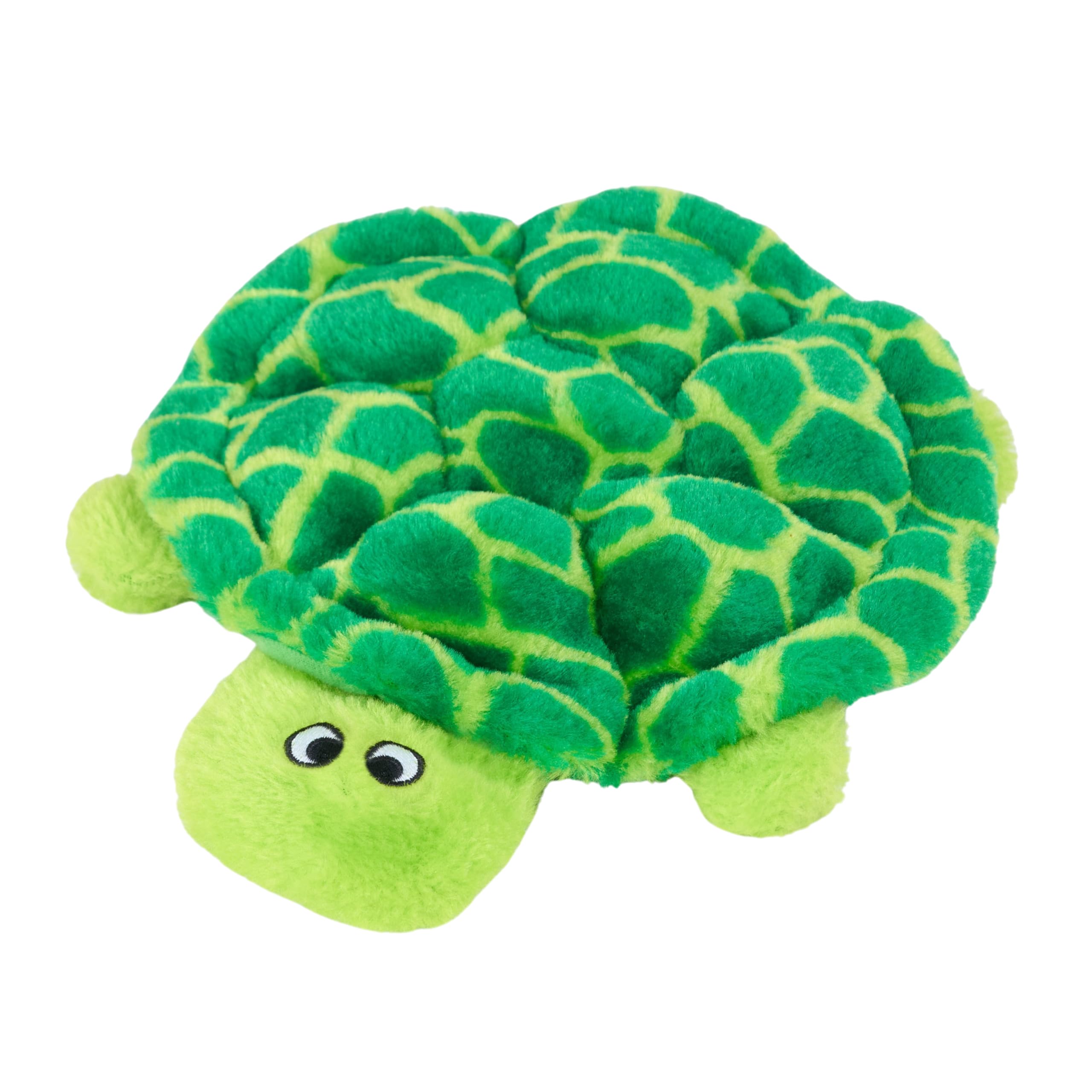 ZippyPaws - Crawlers, 6-Squeaker Plush Dog Toy - Slowpoke The Turtle
