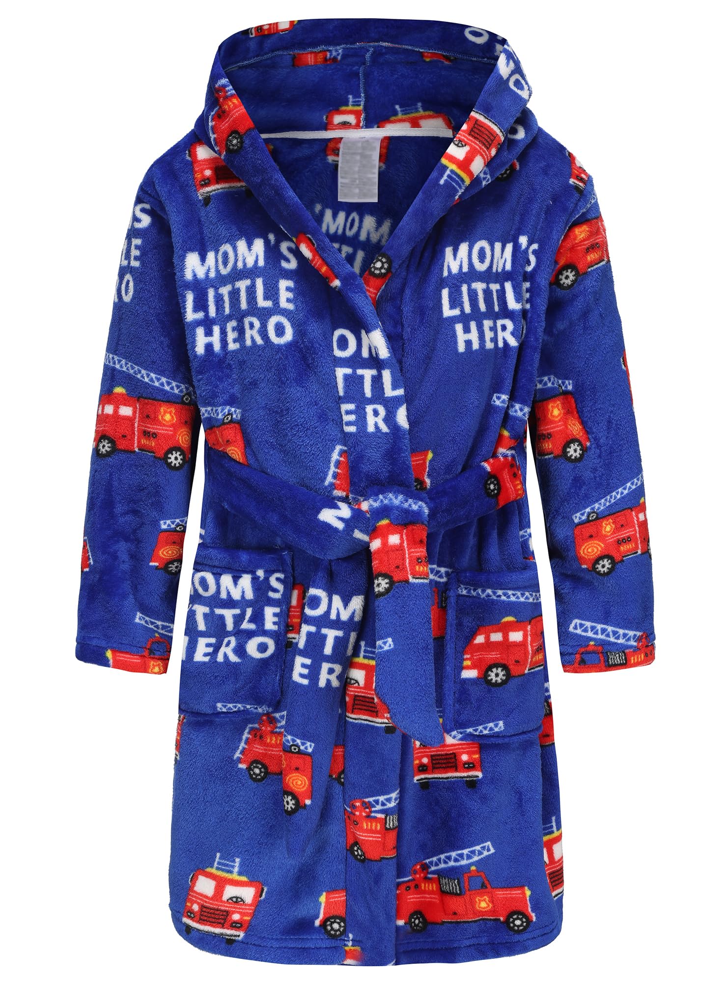 BTPEIHTD Kids Hooded Bathrobe Girls Soft Plush Hooded Flannel Pajamas Sleepwear Boys Spa Robe