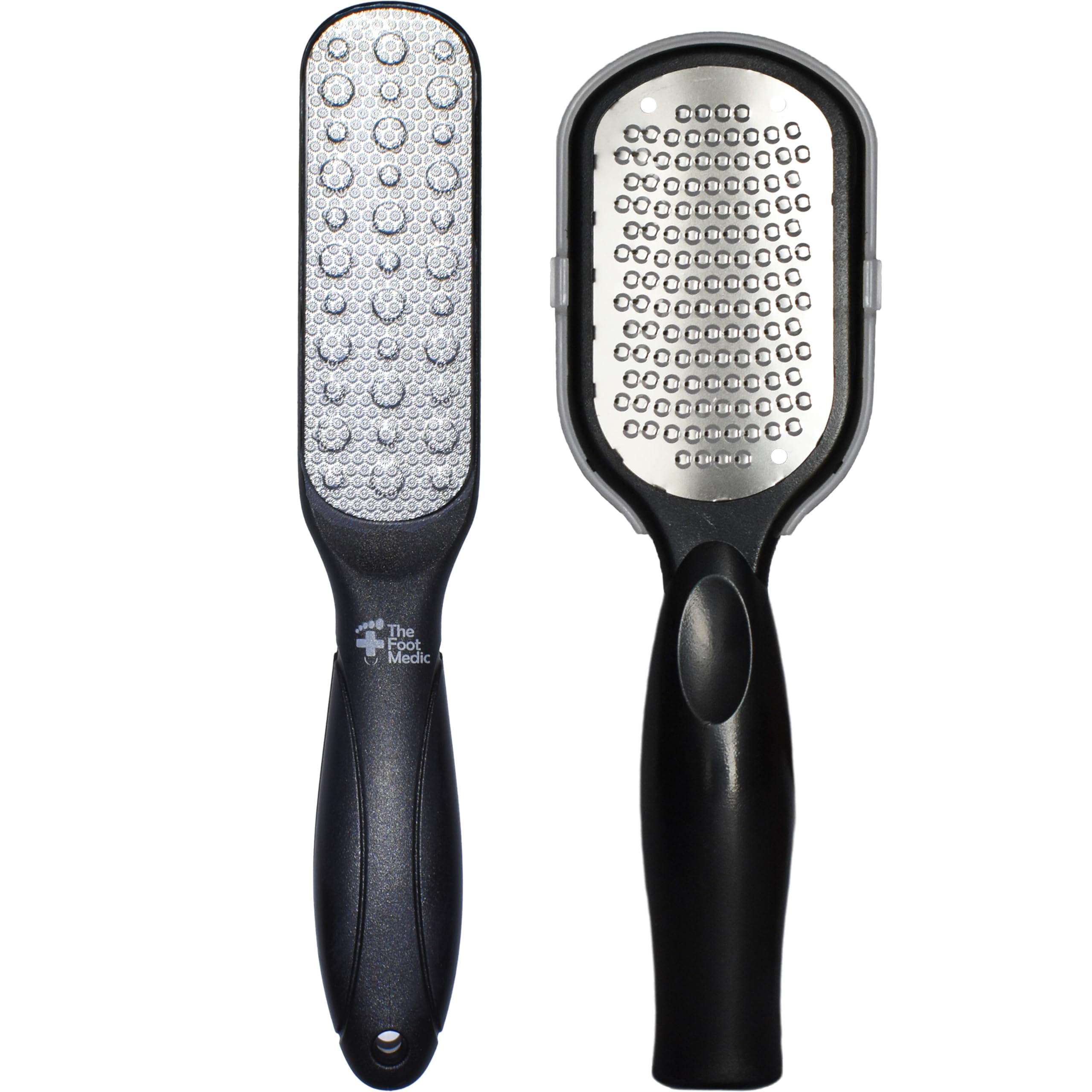 2 Foot Files, Double Sided Foot Scrubber, Callus Remover, Pedicure Foot Spa Products, Pedicure Tools for Feet, Dead Skin Scraper Foot Care, The Foot Medic