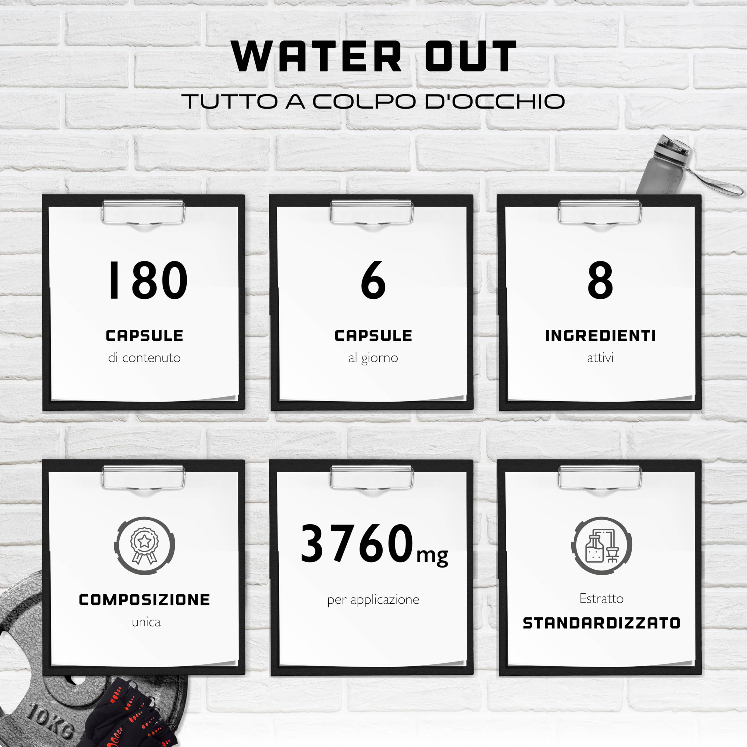 Water Out Complex per l'equilibrio idrico e il drenaggio - Con tè verde, ortica, tarassaco ed estratto di carciofo - Alternativa alle compresse drenanti chimiche - 180 capsule