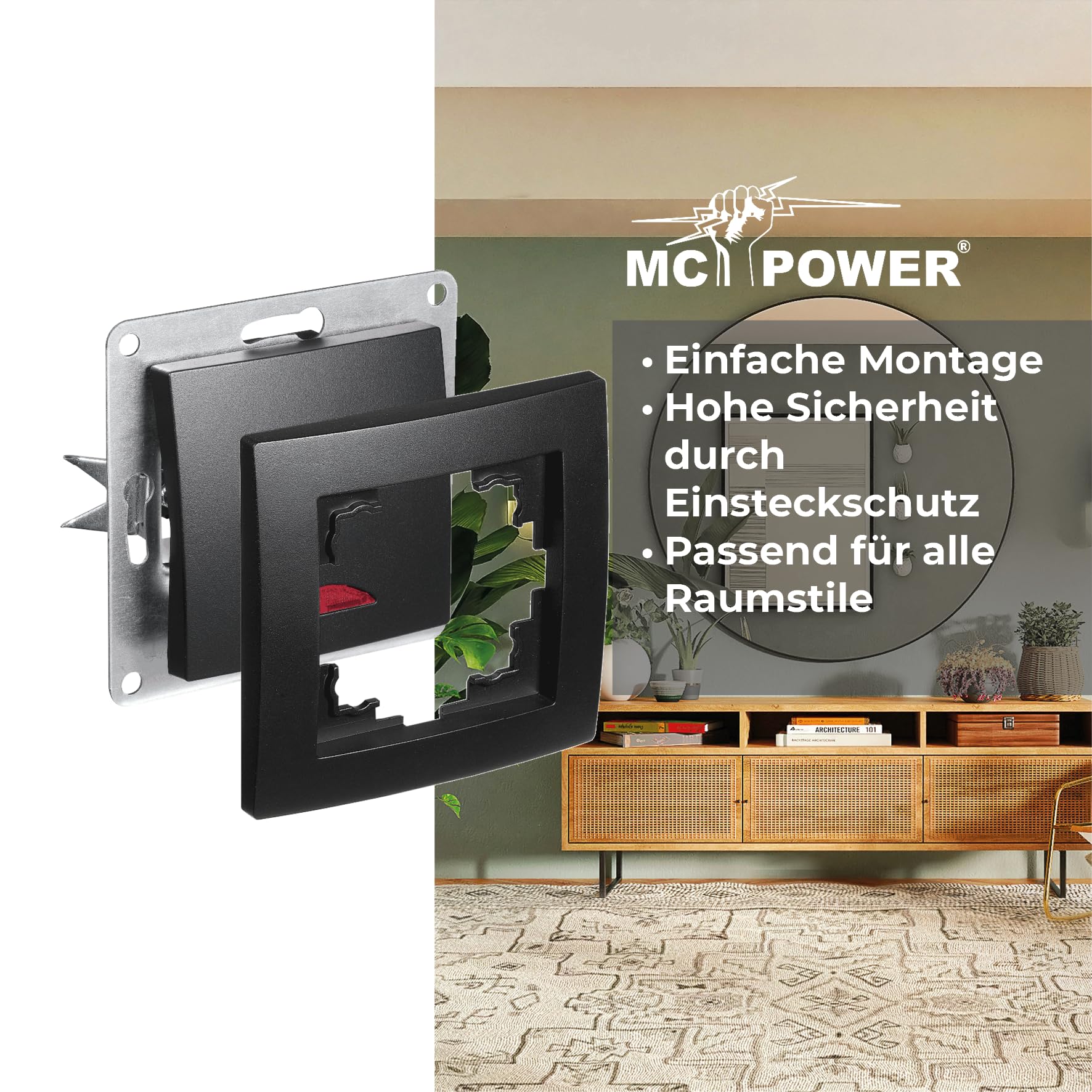 Gunsan Moderna Telaio Da 1 Presa Per 1 Interruttore Dimmer