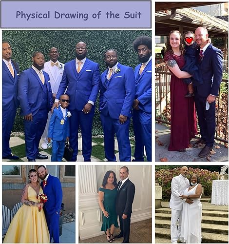 Miniatura 7 de Traje de hombre de 2 piezas para novio, esmoquin para padrinos de boda, blazer de graduación, trajes ajustados, con dos botones, chaqueta de boda,